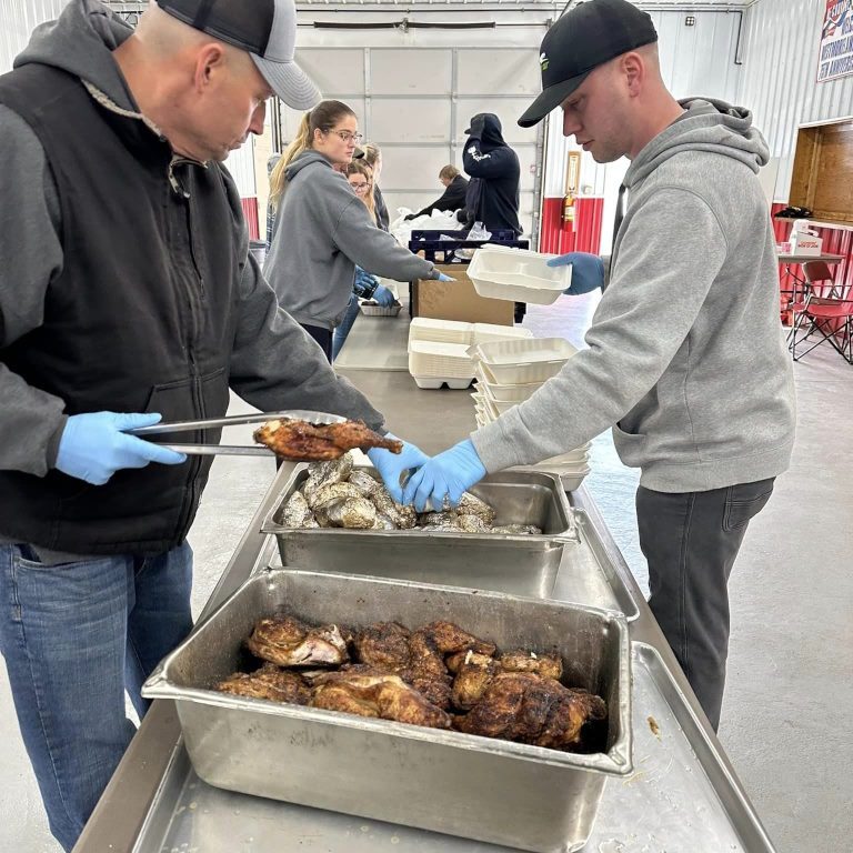 EZ Riders members getting food